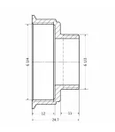 Thermo Alliance Standart Переходник 3/4″Вх1/2″Н (6-ти гранный) (желт.) SD4091520L6 фото - 2