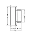 Thermo Alliance Standart Переходник 3/4″Вх1/2″Н (желт.) SD4091520 фото - 2