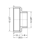 Thermo Alliance Standart Переходник 1/2″Вх3/8″Н (желт.) SD409159 фото - 2