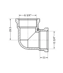 Thermo Alliance Standart Угол 3/4″ВВ (желт.) SD41820 фото - 2