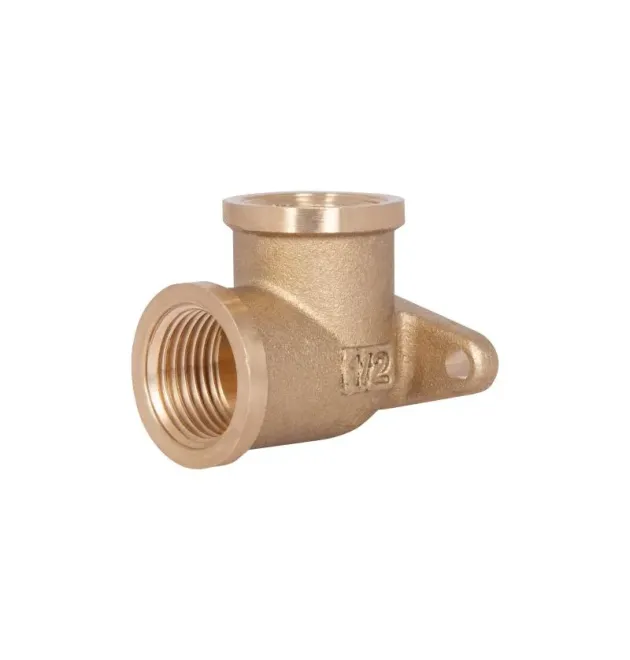 Кут латунний настінний Standart 1/2″ВВ (жовт.) SD41815N Thermo Alliance фото - 1