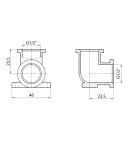 Кут латунний настінний Standart 1/2″ВВ (жовт.) SD41815N Thermo Alliance фото - 2