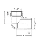 Thermo Alliance Standart Угол 1/2″ВН усиленный (желт.) SD42015U фото - 2