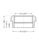 Thermo Alliance Standart Футорка 1 1/2″Нх1 1/4″В (желт.) SD4234032 фото - 2