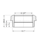 Thermo Alliance Standart Футорка 1″Нх3/4″В (желт.) SD4232520 фото - 2