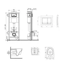 Готовое решение Qtap для ванной комнаты: подвесной унитаз Swan Ultra Quiet 485x360x320 + комплект инсталляции Nest 4 в 1 (квадратная клавиша Satin) фото - 2