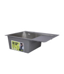 Мойка для кухни интегрированная Lidz Handmade H6350R крыло справа (LDH6350BRUR45587) Brushed Steel 3,0/1,0 мм фото - 3