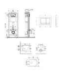 Готове рішення Qtap для ванної кімнати: підвісний унітаз Taurus Ultra Quiet 485×360×350 + комплект інсталяції Nest 4 в 1 (квадратна клавіша Satin) фото - 2