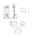 Готове рішення Qtap для ванної кімнати: підвісний унітаз Taurus Ultra Quiet 485×360×350 + комплект інсталяції Nest 4 в 1 (квадратна клавіша Chrome) фото - 2