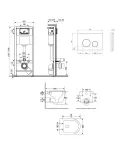 Готове рішення Qtap для ванної кімнати: підвісний унітаз Taurus Ultra Quiet 485×360×350 + комплект інсталяції Nest 4 в 1 (кругла клавіша Matt Black) фото - 2
