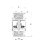 Зворотний клапан Thermo Alliance Forte 1/2″ ВВ нікельований із латунним штоком — фото 2