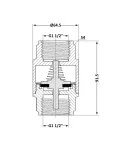 Зворотний клапан Thermo Alliance Forte 1 1/2″ ВВ нікельований із латунним штоком — фото 2