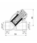 Косий фільтр грубого очищення води 1/2″ВВ з магнітом Thermo Alliance Forte — фото 2