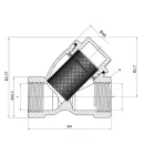 Косой никелированный фильтр грубой очистки воды Thermo Alliance Forte 1″ВВ — фото 2