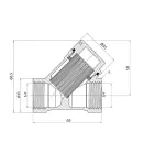 Фільтр для газу Thermo Alliance Standart 3/4″ ВВ, нікельований, косий — фото 2