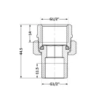 Thermo Alliance Standart Сгон-американка 1/2″ВН никель, прямой TAS190W15 фото - 2