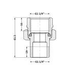 Thermo Alliance Standart Сгон-американка 1 1/4″ВН никель, прямой TAS190W32 фото - 2