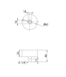 Манометр гліцериновий Thermo Alliance Forte d63 мм, 1/4″З, нижнє підключення, 0–4 бар, латунь — фото 2