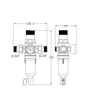 Самопромивний фільтр для холодної води Thermo Alliance Forte 3/4″ ЗЗ з редуктором тиску — фото 2