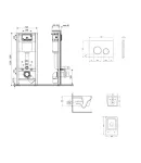 Готовое решение Qtap для ванной комнаты: подвесной унитаз Swan Ultra Quiet 520×360×320 + комплект инсталляции Nest 4 в 1 (круглая клавиша Satin) фото - 2
