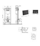 Готовое решение Qtap для ванной комнаты: подвесной унитаз Swan Ultra Quiet 520×360×320 + комплект инсталляции Nest 4в1 (круглая клавиша Matt Black) фото - 2