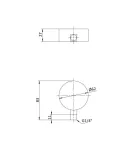 Манометр гліцериновий Forte d63 мм, 1/4″З, заднє підключення, 0–10 бар, латунь Thermo Alliance Forte — фото 2