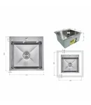 Интегрированная кухонная мойка Decor Honeycomb Lidz Handmade H5050H 2,5/0,5 мм — фото 2