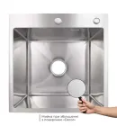 Интегрированная кухонная мойка Decor Honeycomb Lidz Handmade H5050H 2,5/0,5 мм — фото 3