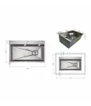 Мойка для кухни интегрированная Decor Honeycomb Lidz Handmade H7545 3,0/1,0 мм — фото 2