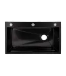 Интегрированная кухонная мойка Decor Black PVD Honeycomb Lidz Handmade H7545B 3,0/1,0 мм — фото 3