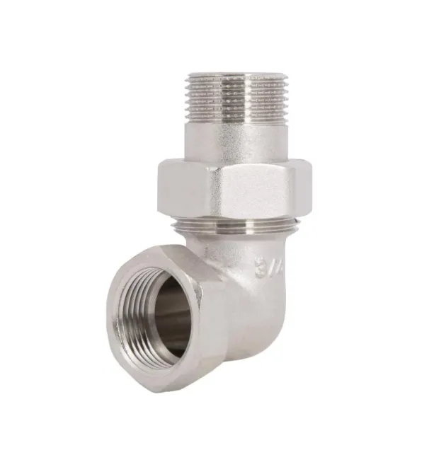 Згін-американка Forte 3/4″ВЗ нікельований, кутовий, під плоску прокладку TAFG191W20 Thermo Alliance фото - 1