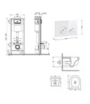 Готове рішення Qtap для ванної кімнати: підвісний унітаз Taurus Ultra Quiet 515×360×350 + комплект інсталяції Nest 4 в 1 (кругла клавіша White) фото - 2