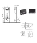 Готове рішення Qtap для ванної кімнати: підвісний унітаз Taurus Ultra Quiet 515×360×350  + комплект інсталяції Nest 4 в 1 (лінійна клавіша Matt Black) фото - 2