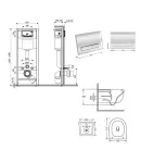 Готове рішення Qtap для ванної кімнати: підвісний унітаз Taurus Ultra Quiet 515×360×350 + комплект інсталяції Nest 4 в 1 (лінійна клавіша Chrome) фото - 2