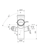 Хрестовина двоплощинна HT-System PLUS d110/110/110/50/50×67°, з ППР для каналізаційних труб Ostendorf-OSMA фото - 2