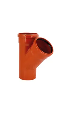 Трійник KG System d110/110/110×45°, з ПВХ для каналізаційних труб Ostendorf-OSMA