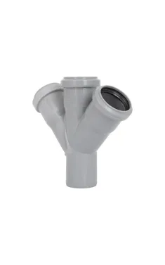 Хрестовина HT-System PLUS d50/50/50/50×45°, з ППР для каналізаційних труб Ostendorf-OSMA