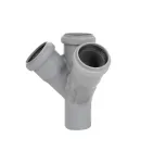 Хрестовина двоплощинна HT-System PLUS d50/50/50/50×45°, з ППР для каналізаційних труб Ostendorf-OSMA фото - 3