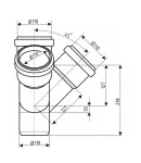 Хрестовина двоплощинна HT-System PLUS d110/110/110/110×45°, з ППР для каналізаційних труб Ostendorf-OSMA фото - 2