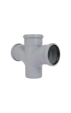 Хрестовина HT-System PLUS d90/90/90/90×87°, з ППР для каналізаційних труб Ostendorf-OSMA