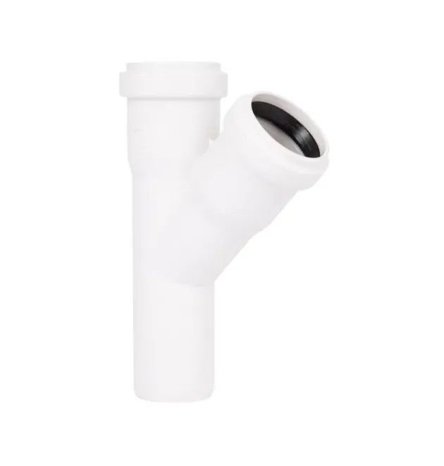 Трійник HT-System PLUS d32/32/32×45°, з ППР для каналізаційних труб Ostendorf-OSMA ″Білий″ фото - 1