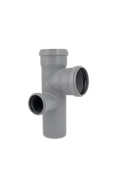 Хрестовина двоплощинна HT-System PLUS d110/110/110/75×87° (Л), з ППР для каналізаційних труб Ostendorf-OSMA