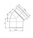 Ostendorf-OSMA Колено редукционное  HT-System PLUS d50/32×88° фото - 2
