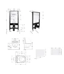 Готове рішення Qtap для ванної кімнати: підвісний унітаз Robin Ultra Quiet 520x365x365 + комплект інсталяції Standard (лінійна клавіша White) фото - 2