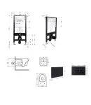 Готовое решение Qtap для ванной комнаты: подвесной унитаз Swan Ultra Quiet 520x360x320 + комплект инсталляции Standard (линейная кнопка Black) фото - 2