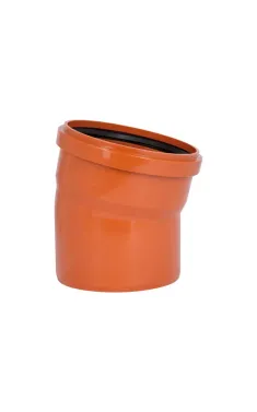 Коліно KG System d200×15°, з ПВХ для каналізаційних труб Ostendorf-OSMA