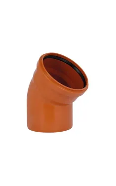 Коліно KG System d200×45°, з ПВХ для каналізаційних труб Ostendorf-OSMA