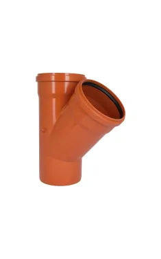 Трійник KG System d200/200/200×45°, з ПВХ для каналізаційних труб Ostendorf-OSMA