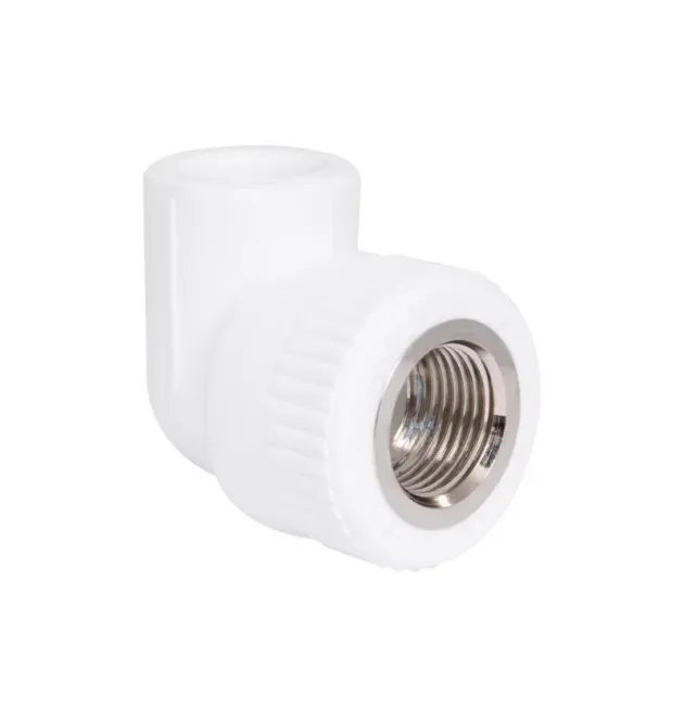 Білий кутник PPR Blue Ocean 90° 20 мм × 1/2″ ВР для поліпропіленових труб