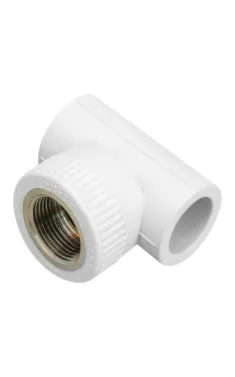 Білий трійник PPR Blue Ocean 20х1/2″ з внутрішньою різьбою для поліпропіленових труб